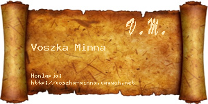 Voszka Minna névjegykártya